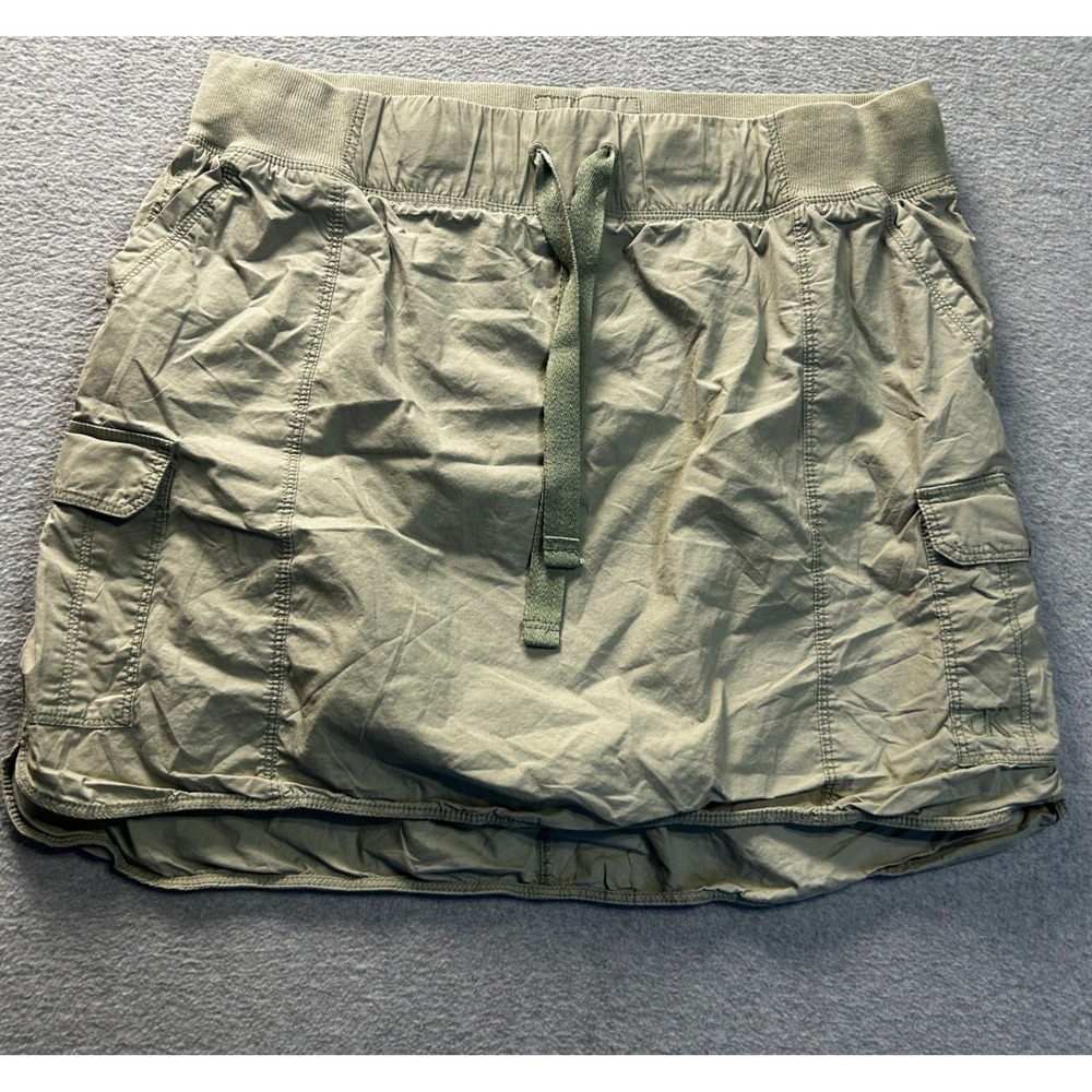 Calvin Klein Jeans Cargo Mini Skirt Womens XL Olive Green Utility Outdoor Casual